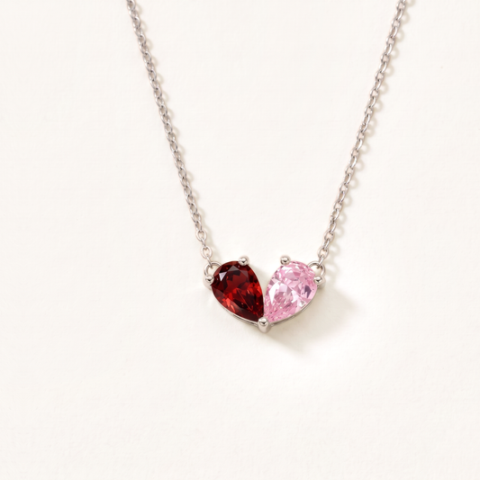 MILA hartvormige geboortesteen ketting