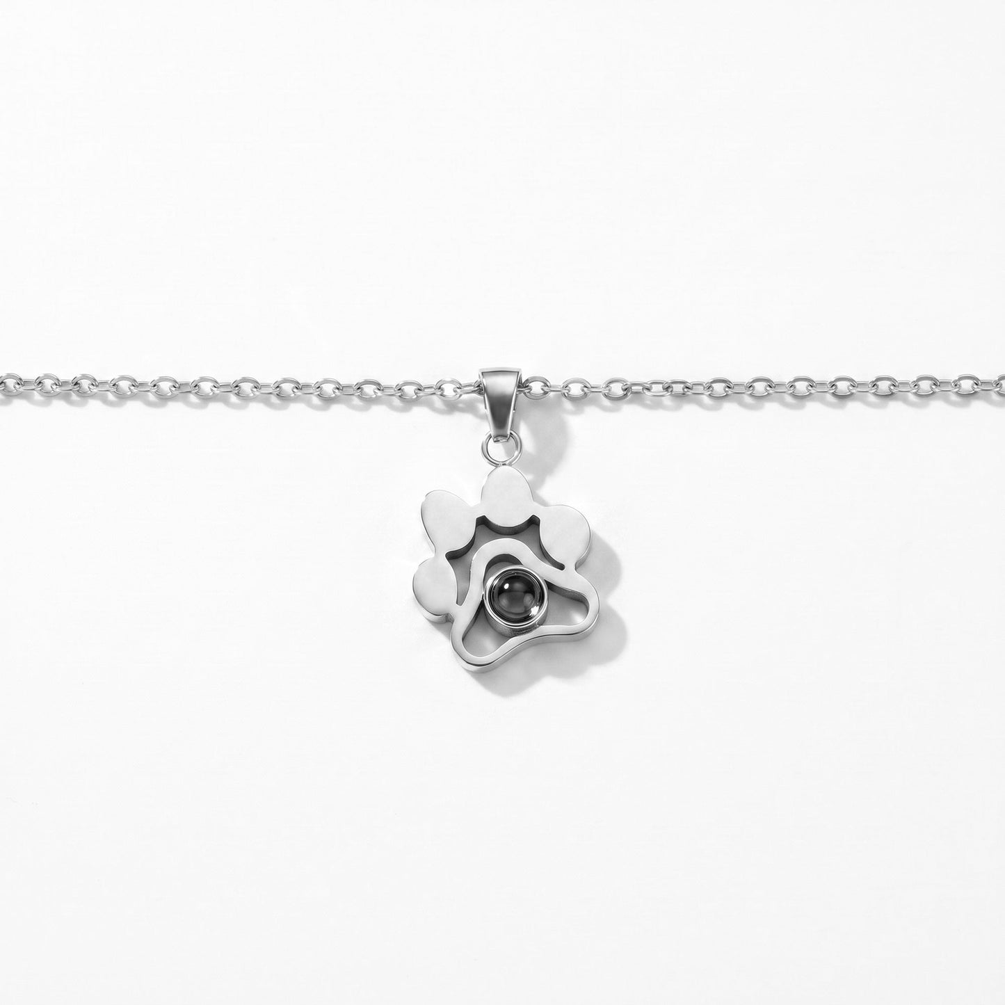 Gepersonaliseerde ketting met pootafdruk en foto