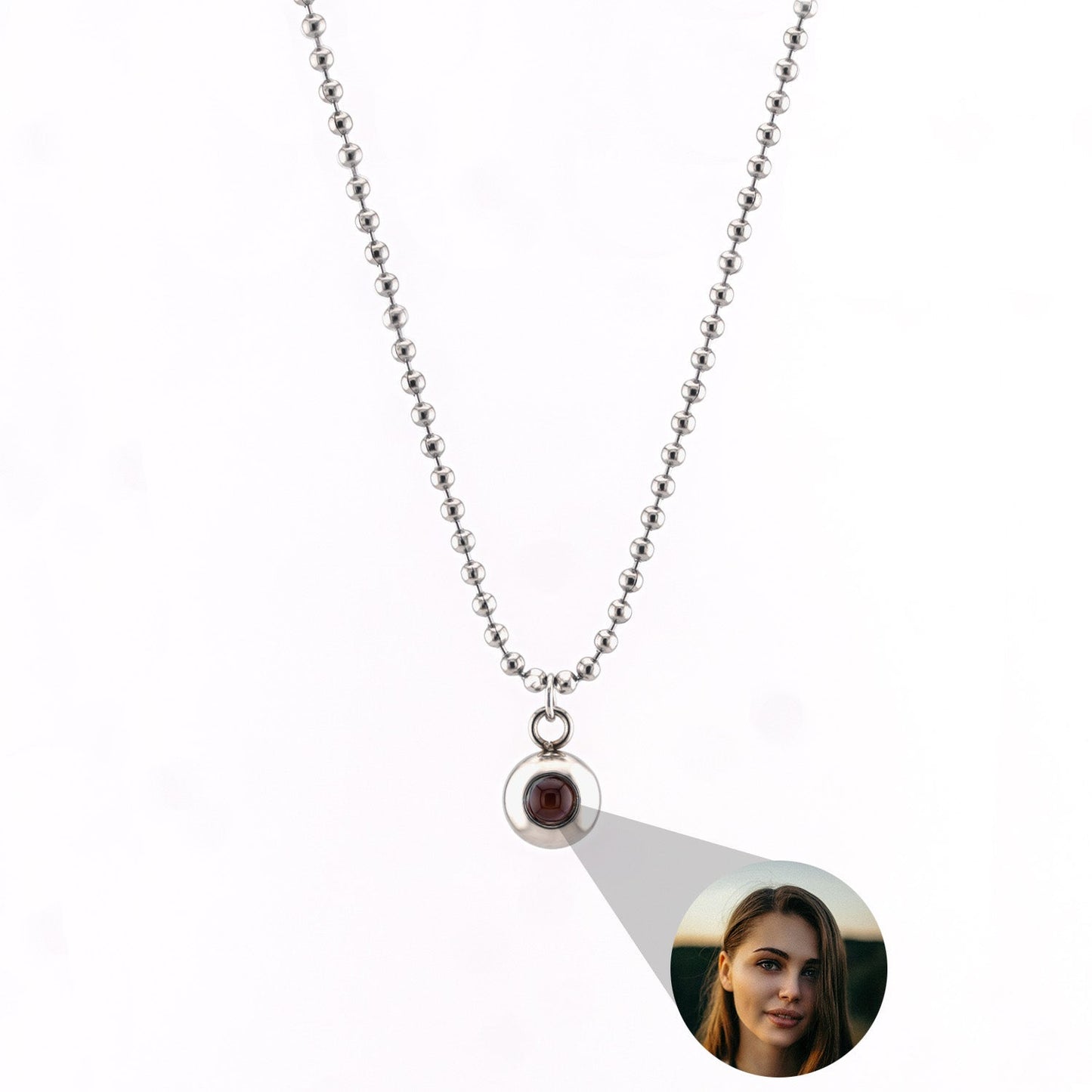 Fotoketting met je eigen foto - bolletjesketting