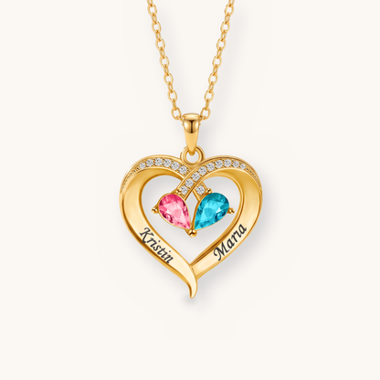 Elodie Hartketting met Namen en Geboortestenen