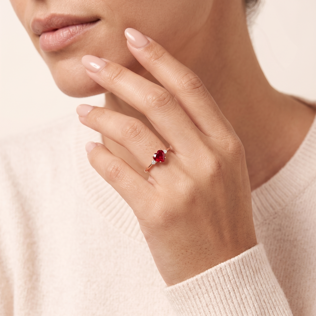Ruby rode edelsteen ring