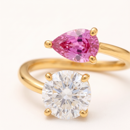 Roos | Twee Stenen Ring