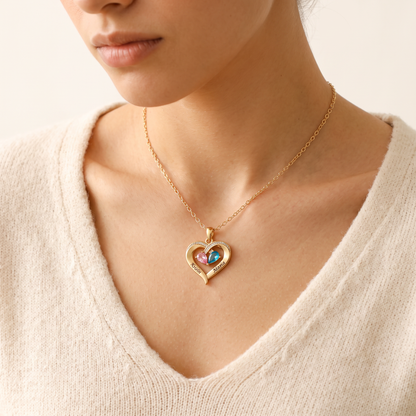 Elodie Hartketting met Namen en Geboortestenen