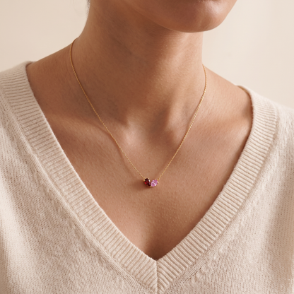MILA hartvormige geboortesteen ketting