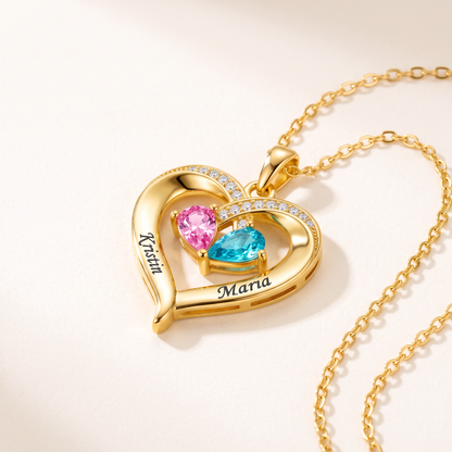 Elodie Hartketting met Namen en Geboortestenen