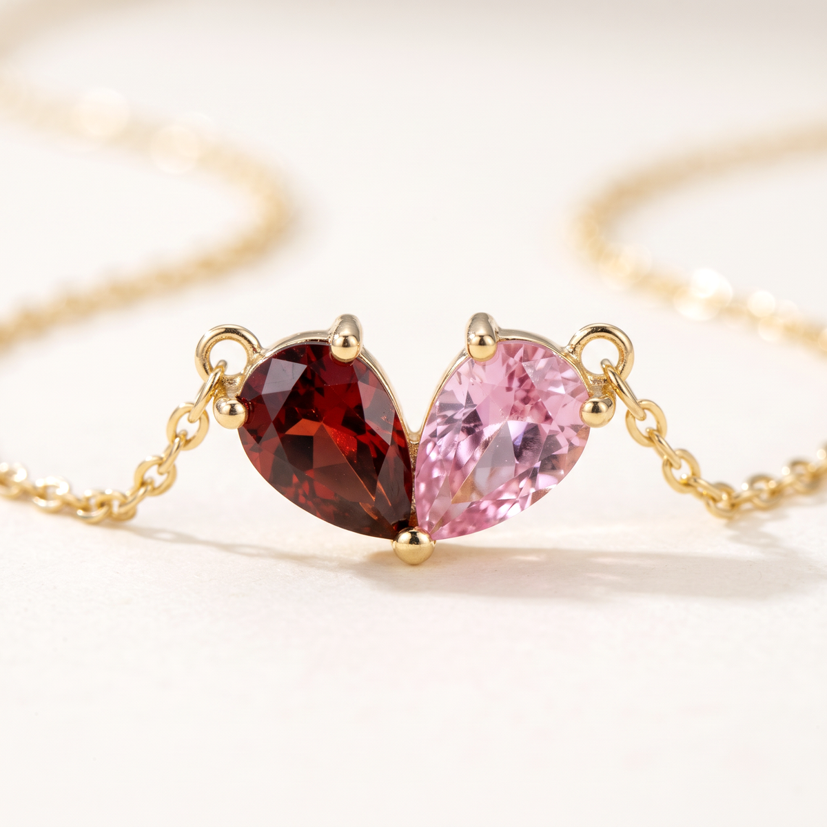 MILA hartvormige geboortesteen ketting