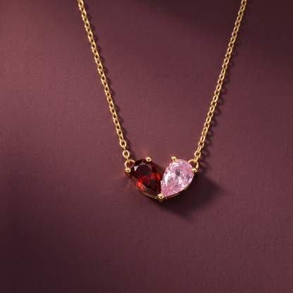 MILA hartvormige geboortesteen ketting