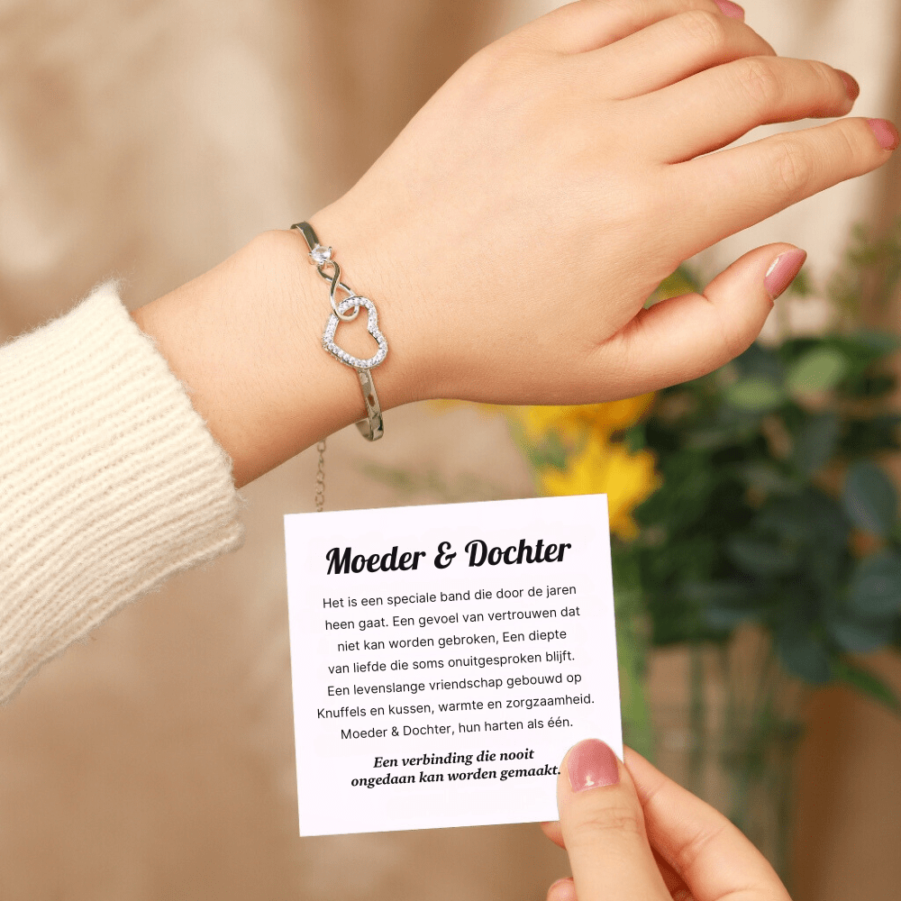 JADE infinity hartarmband voor moeder en dochter