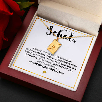 LUNE liefdesbrief ketting voor je schat
