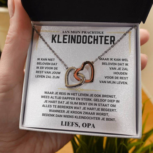 JUNA hartjesketting voor je kleindochter, liefs opa