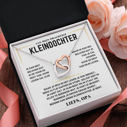 JUNA hartjesketting voor je kleindochter, liefs opa
