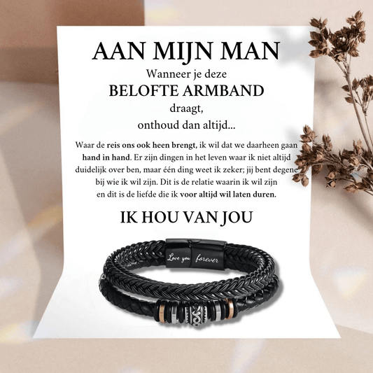 MILO leren armband als belofte voor je man