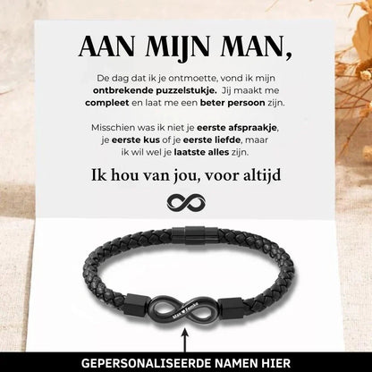 DEX infinity naamarmband voor je man