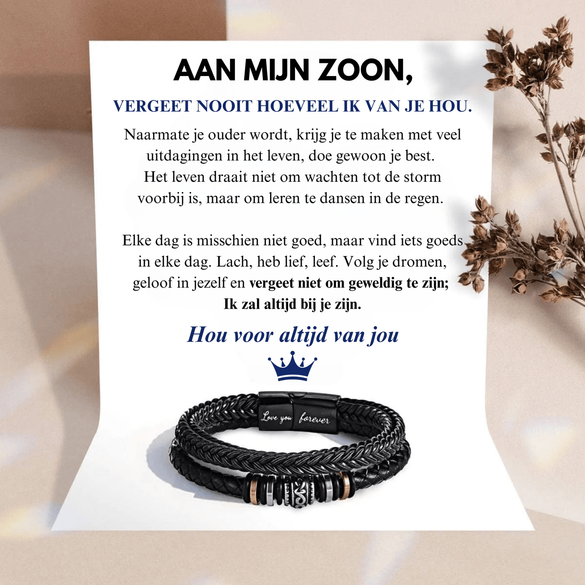MILO leren armband voor je zoon, ook in kindermaat