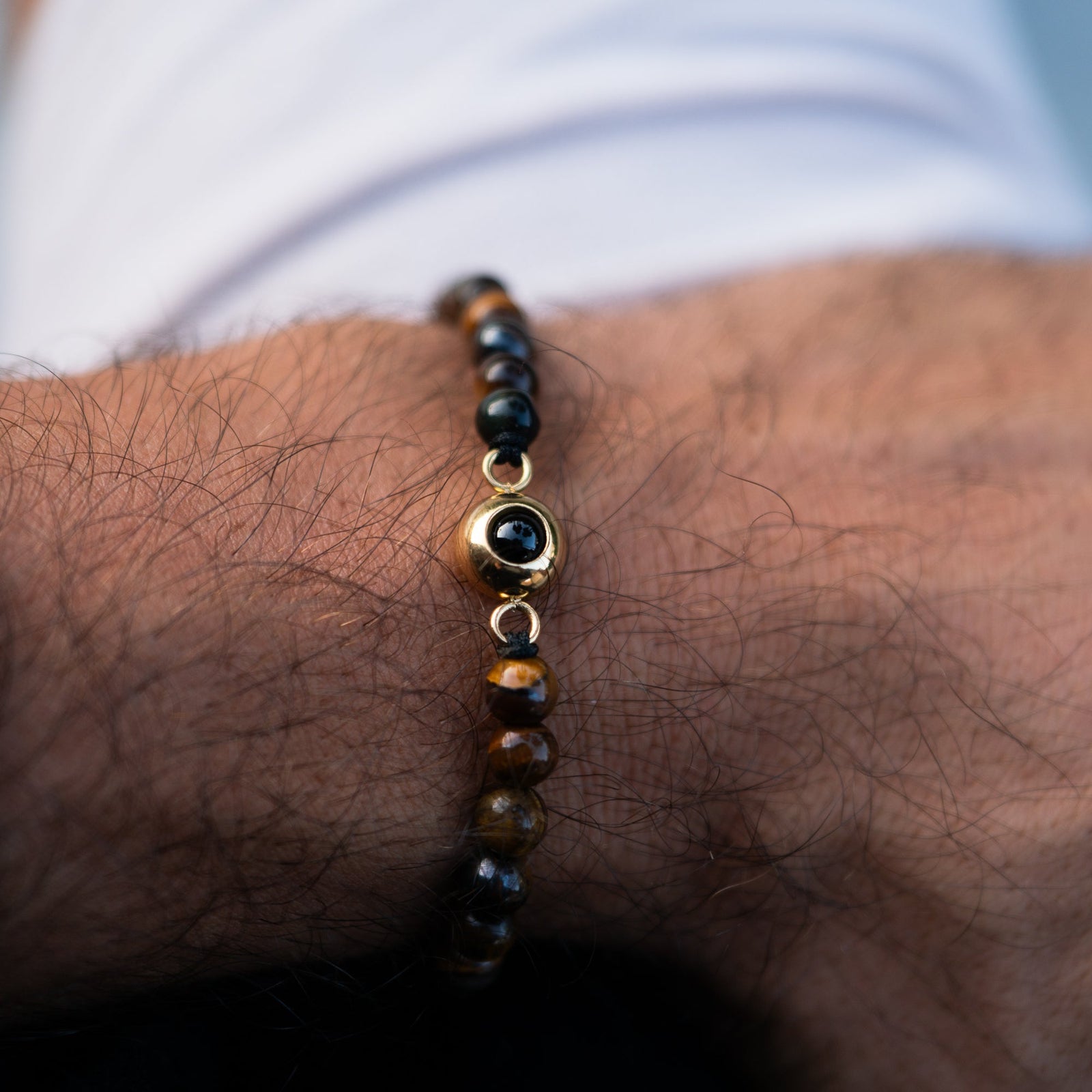 Gepersonaliseerde foto armband - Parels