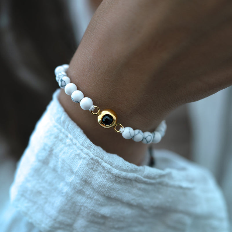 Gepersonaliseerde foto armband - Parels