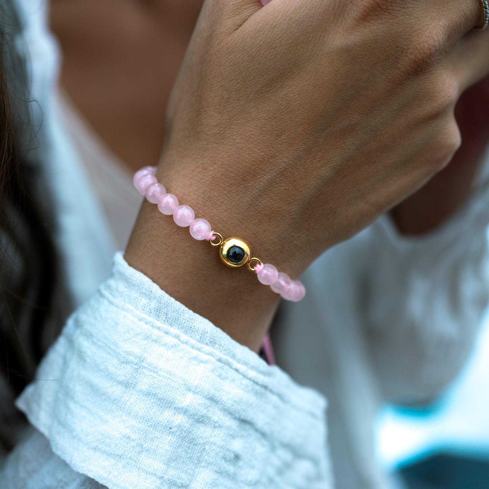 Gepersonaliseerde foto armband - Parels