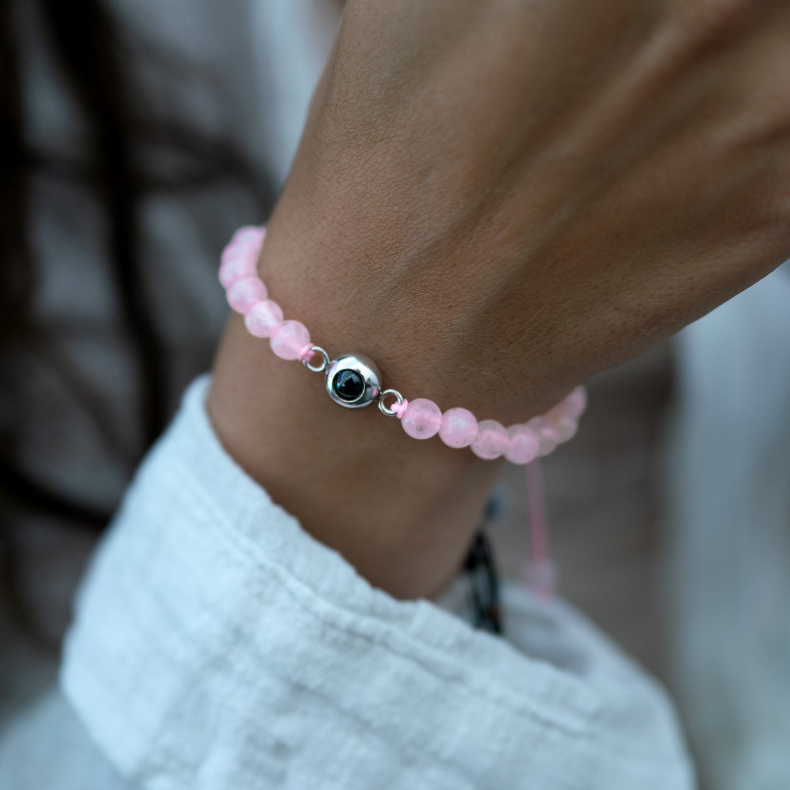 Gepersonaliseerde foto armband - Parels