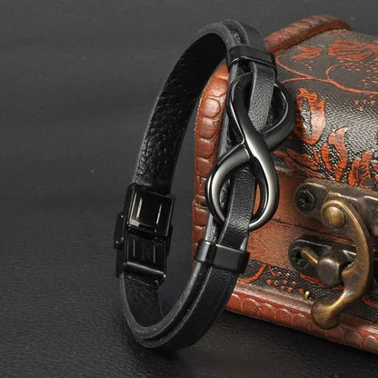 VINCE infinity leren armband voor je man