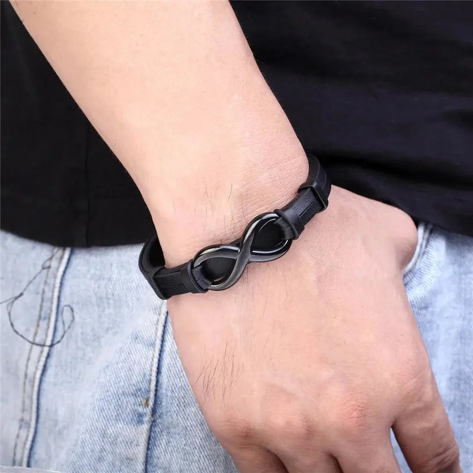 VINCE infinity leren armband voor je man
