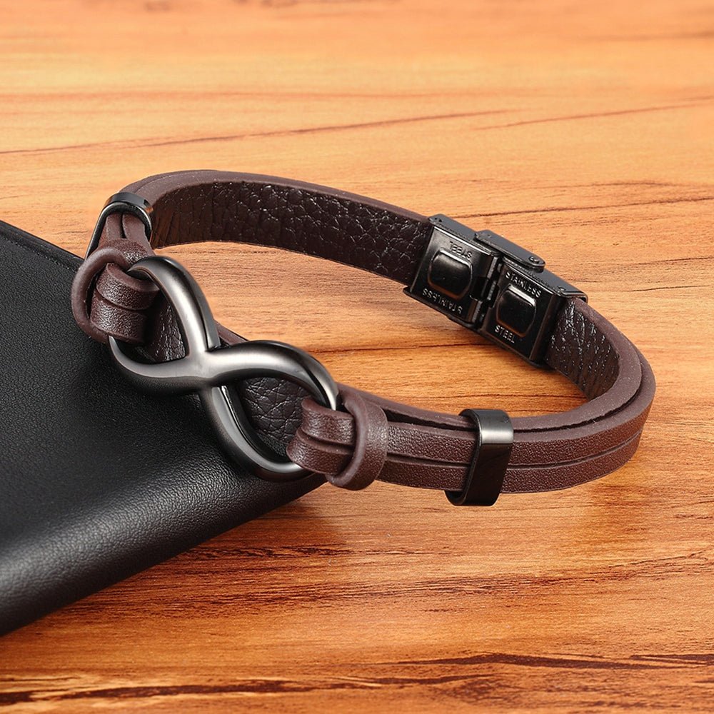 VINCE infinity leren armband voor je man