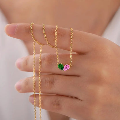 MILA hartvormige geboortesteen ketting