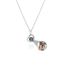 Gepersonaliseerde fotoketting in hartvorm