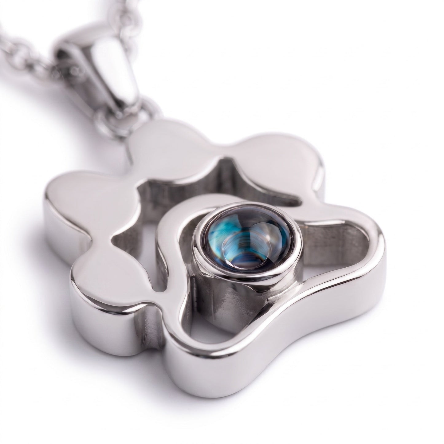 Gepersonaliseerde ketting met pootafdruk en foto