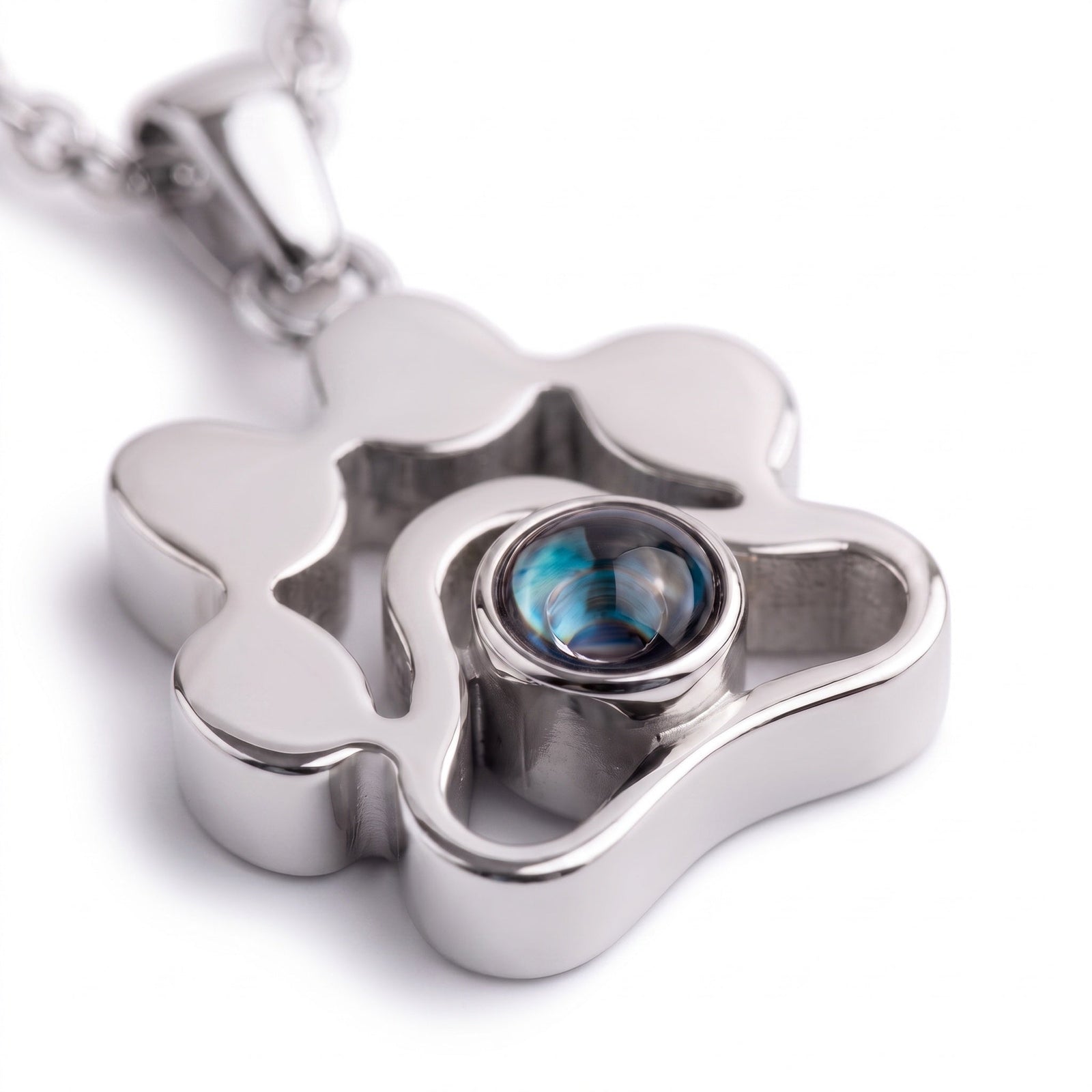Gepersonaliseerde ketting met pootafdruk en foto