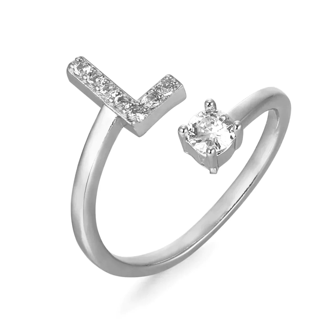Zirkonia letter ring
