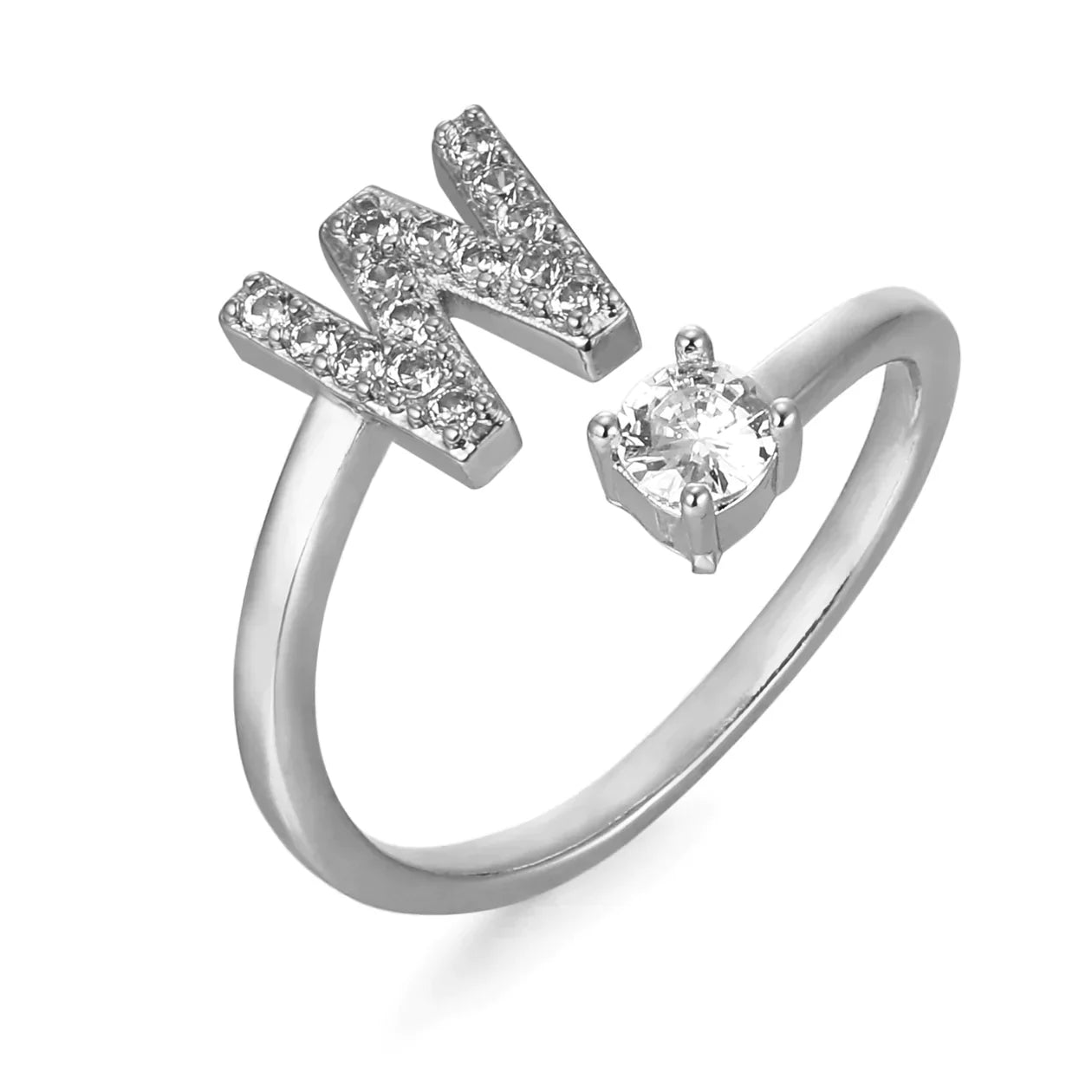 Zirkonia letter ring