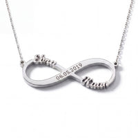 Oneindige liefde ketting met gravure
