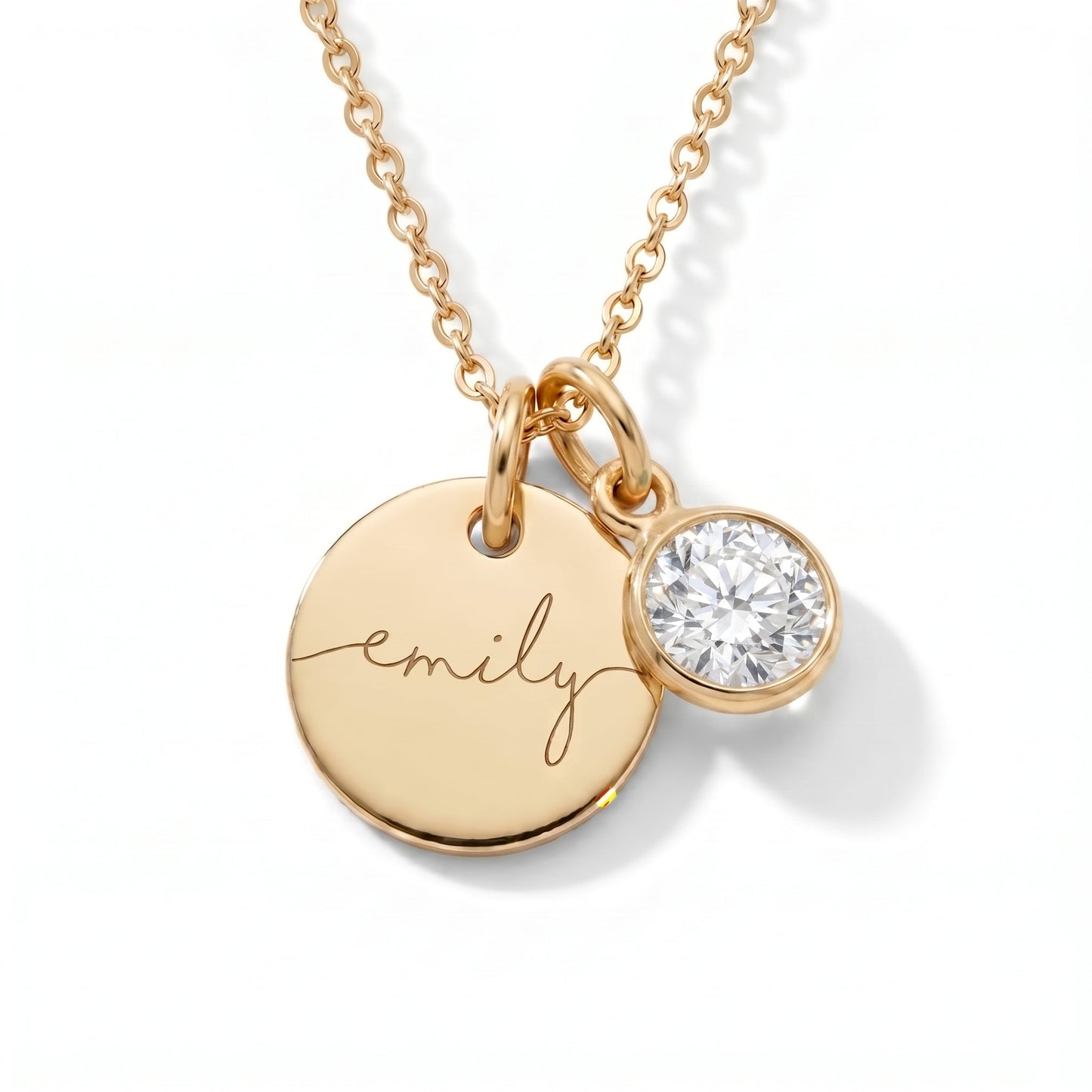 Gepersonaliseerde naamketting met geboortesteen