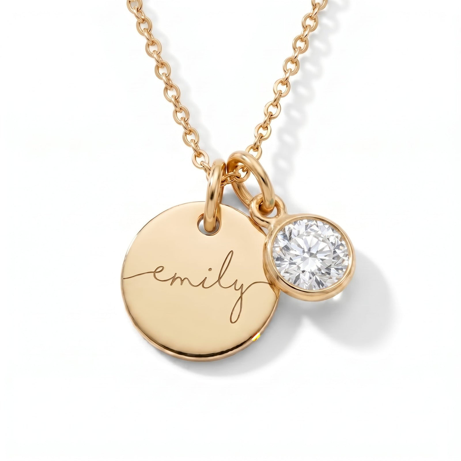 Gepersonaliseerde naamketting met geboortesteen