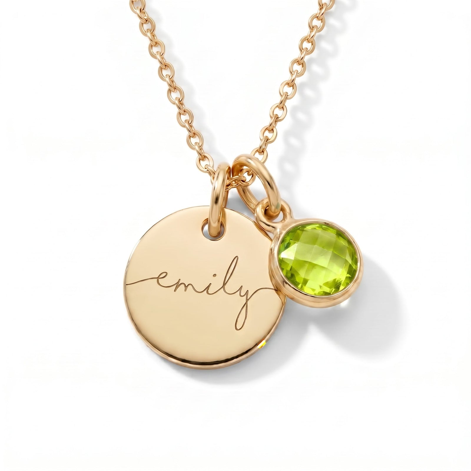 Gepersonaliseerde naamketting met geboortesteen