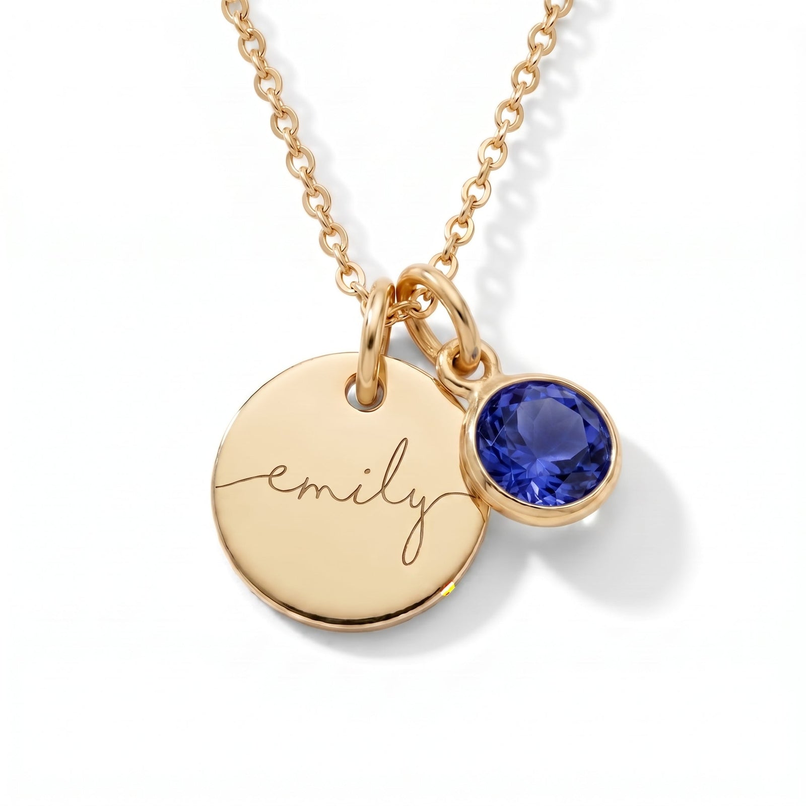 Gepersonaliseerde naamketting met geboortesteen