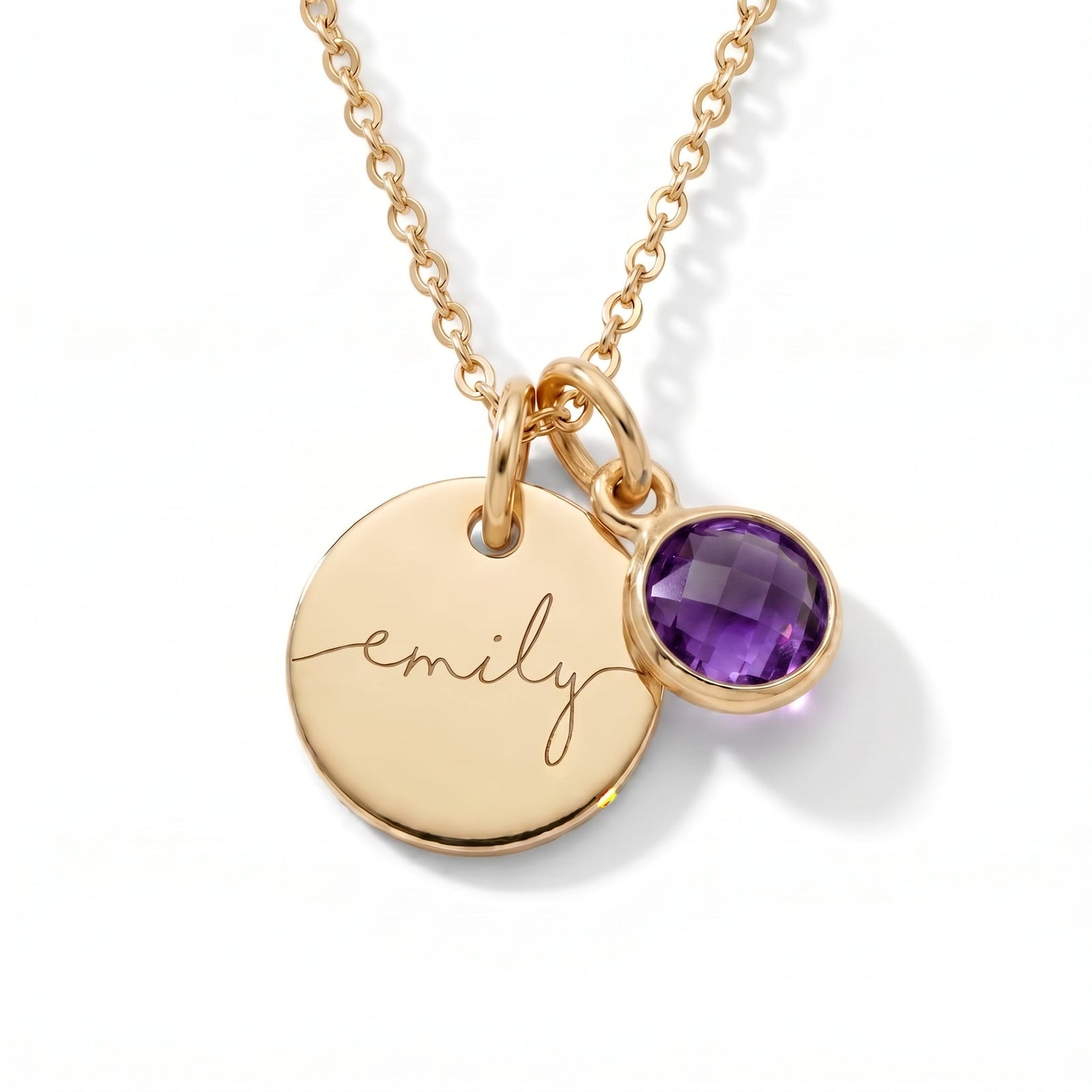 Gepersonaliseerde naamketting met geboortesteen
