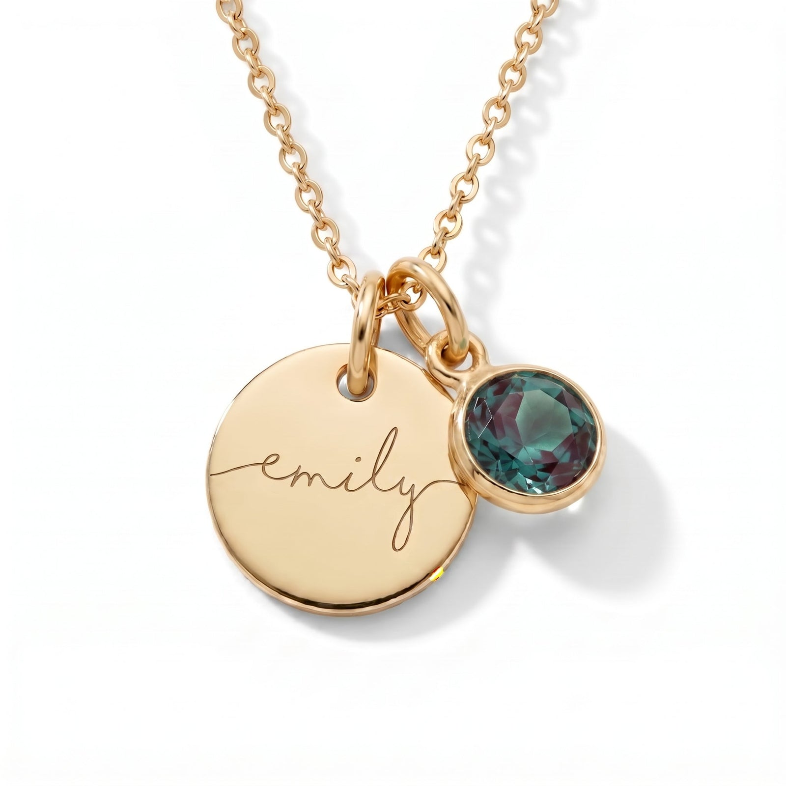Gepersonaliseerde naamketting met geboortesteen
