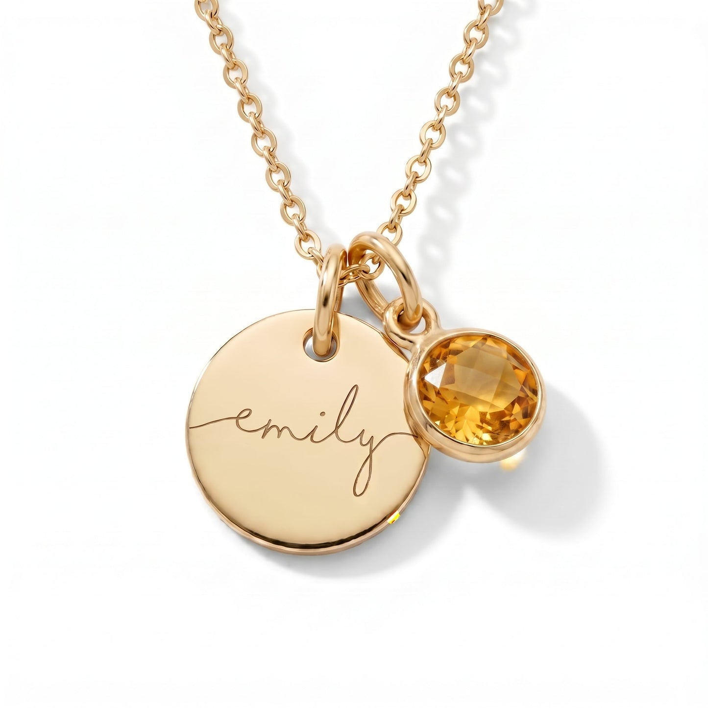 Gepersonaliseerde naamketting met geboortesteen