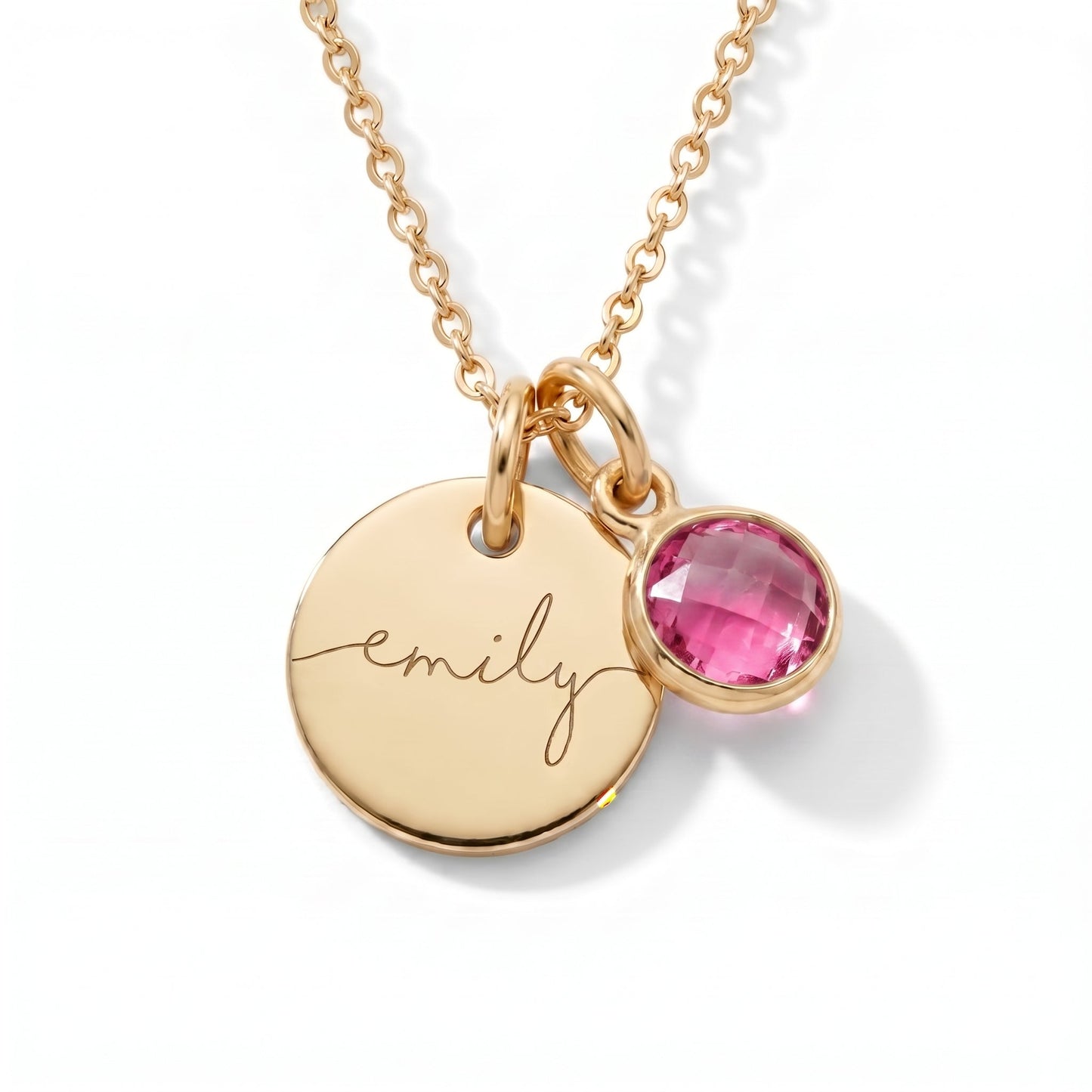 Gepersonaliseerde naamketting met geboortesteen