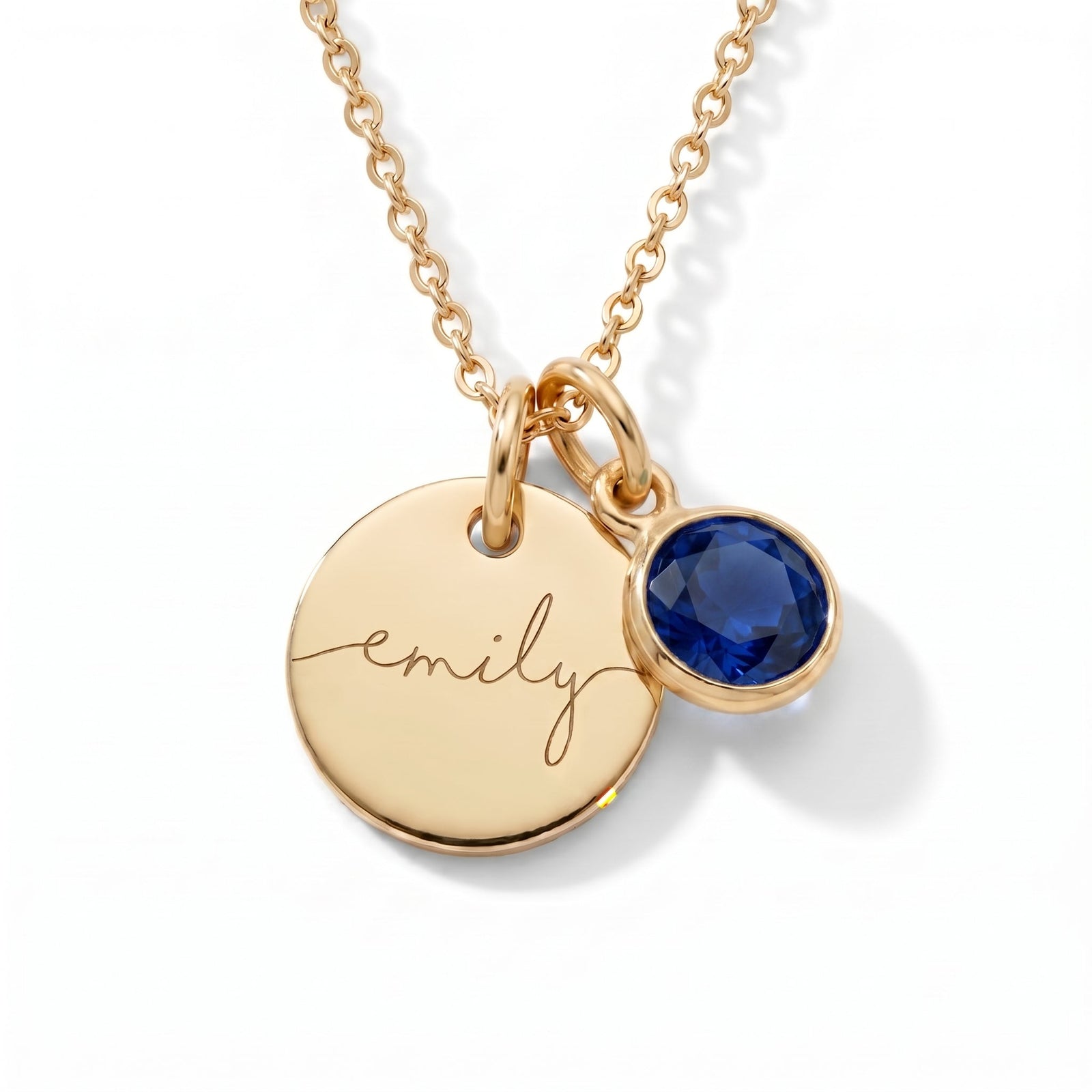 Gepersonaliseerde naamketting met geboortesteen