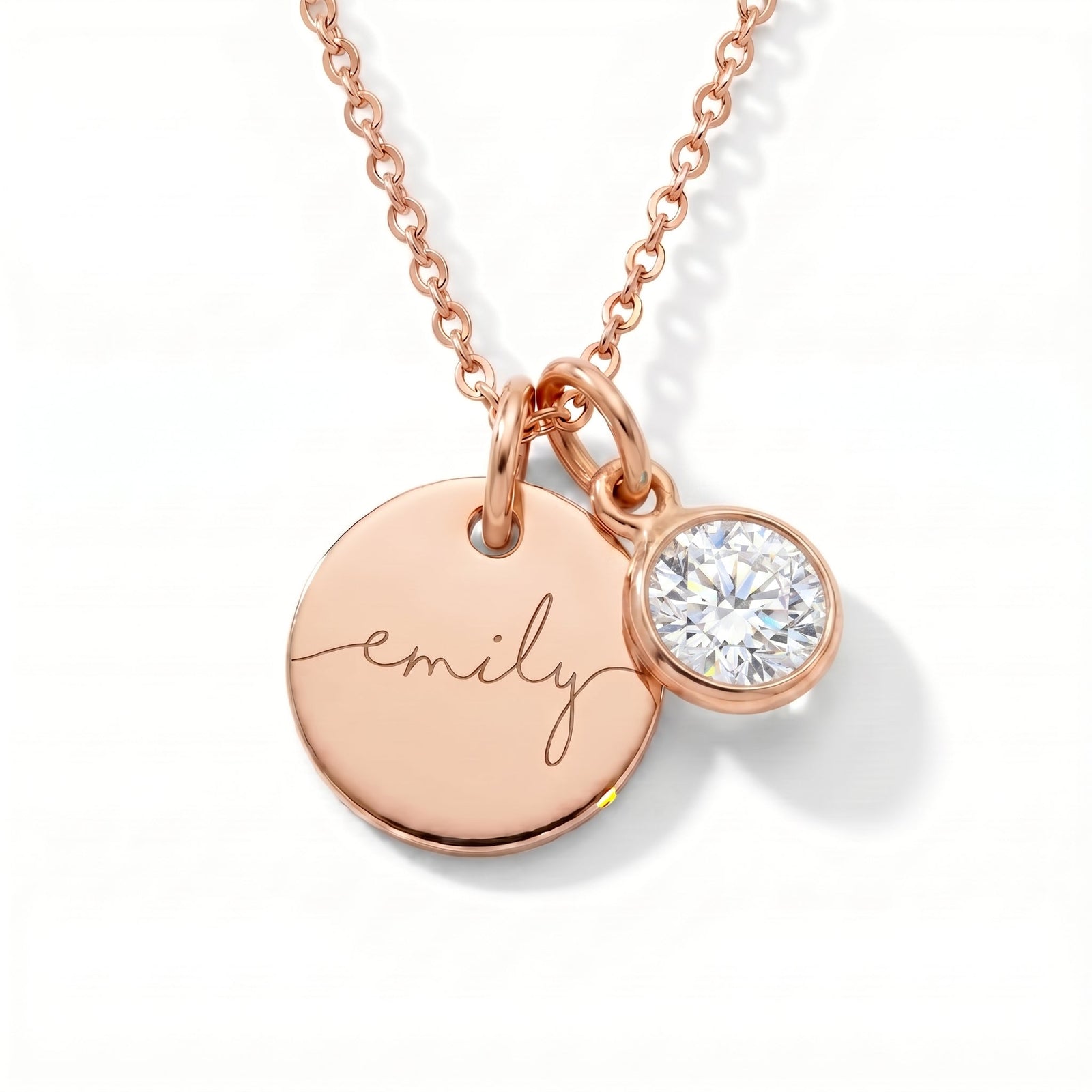 Gepersonaliseerde naamketting met geboortesteen