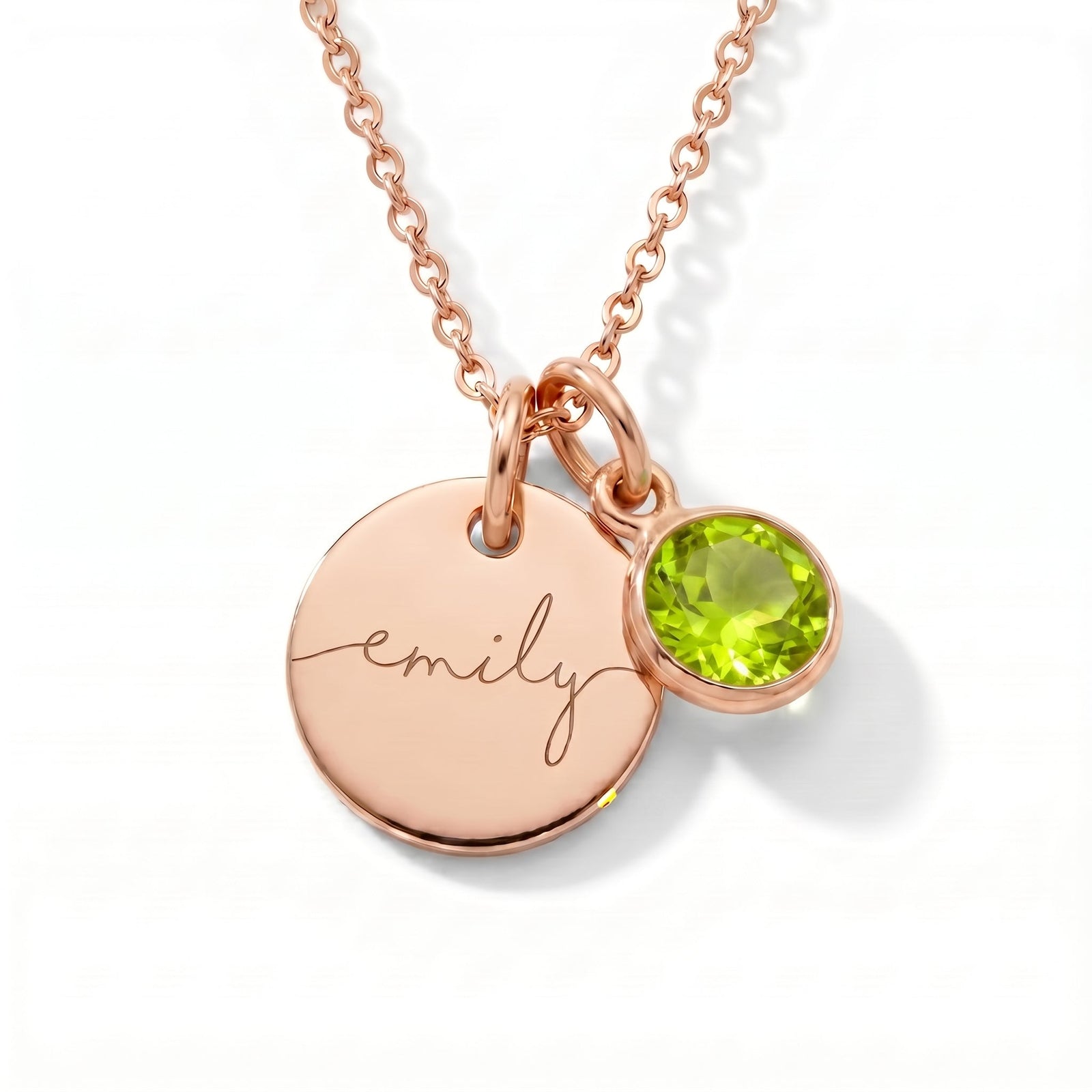 Gepersonaliseerde naamketting met geboortesteen