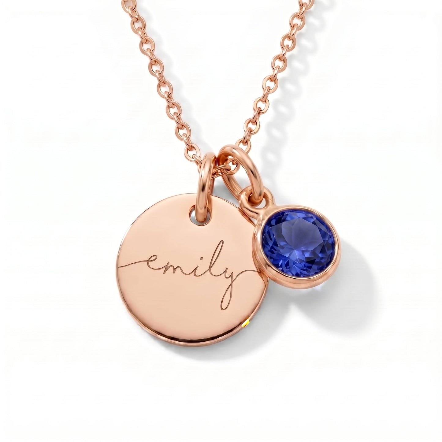 Gepersonaliseerde naamketting met geboortesteen