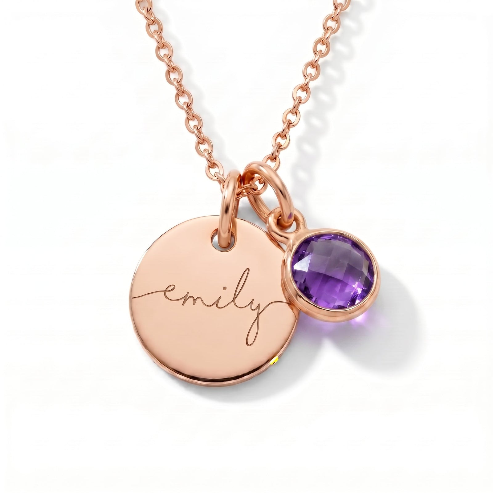 Gepersonaliseerde naamketting met geboortesteen