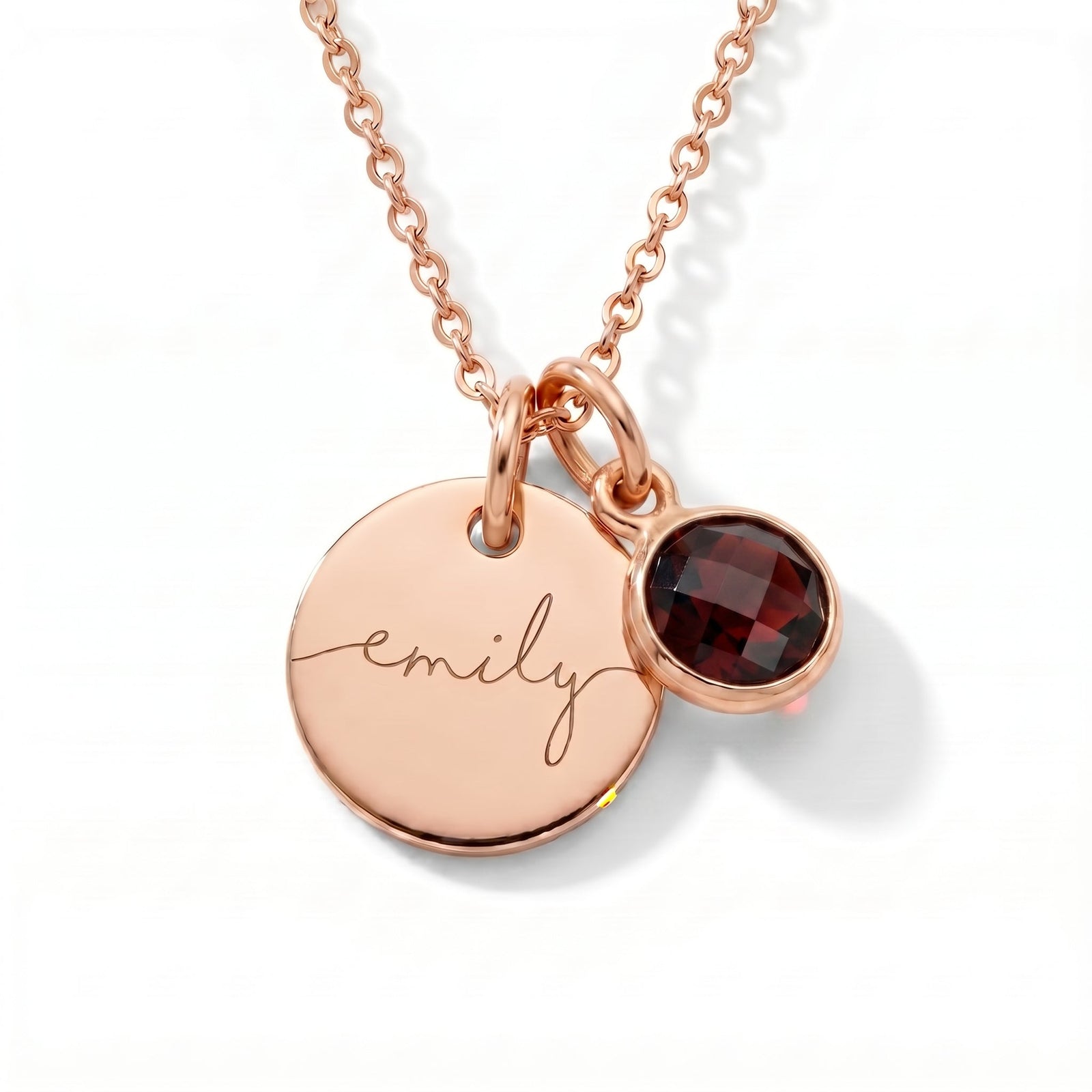Gepersonaliseerde naamketting met geboortesteen