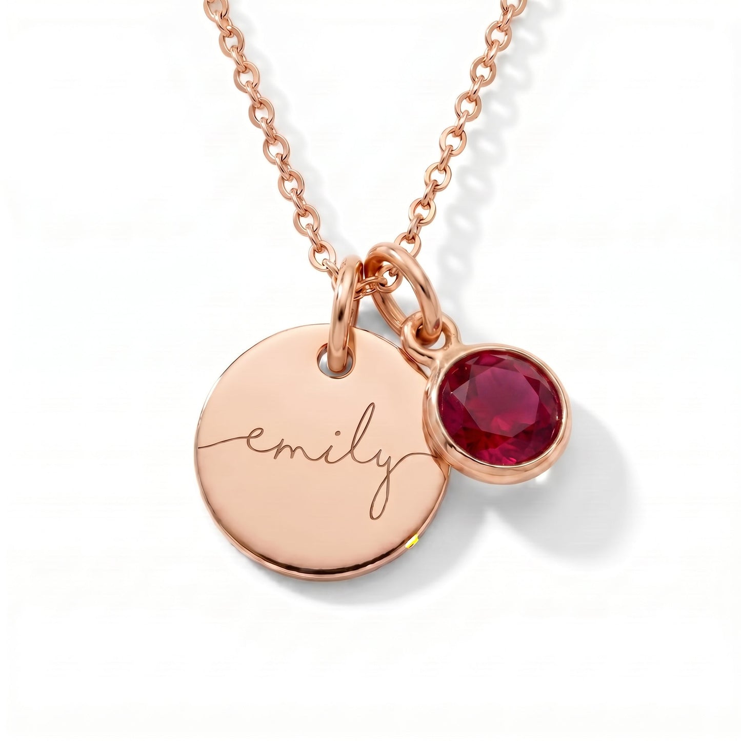 Gepersonaliseerde naamketting met geboortesteen
