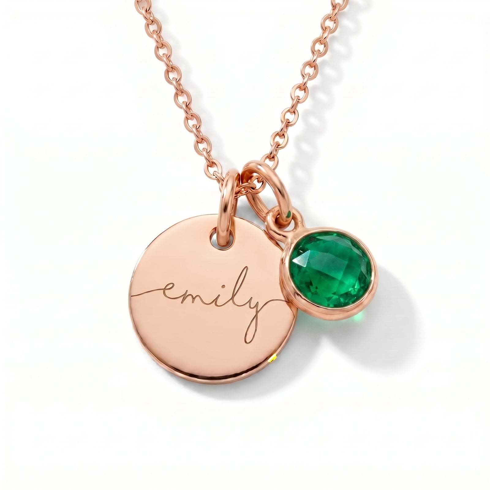 Gepersonaliseerde naamketting met geboortesteen