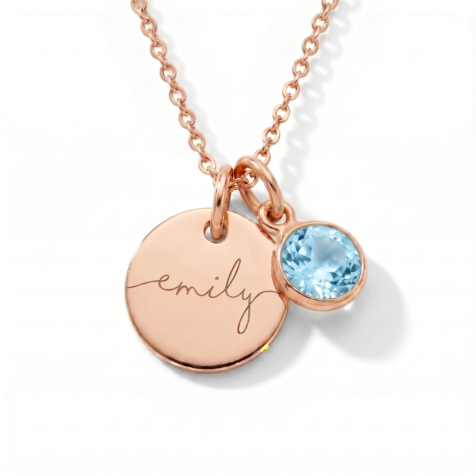 Gepersonaliseerde naamketting met geboortesteen