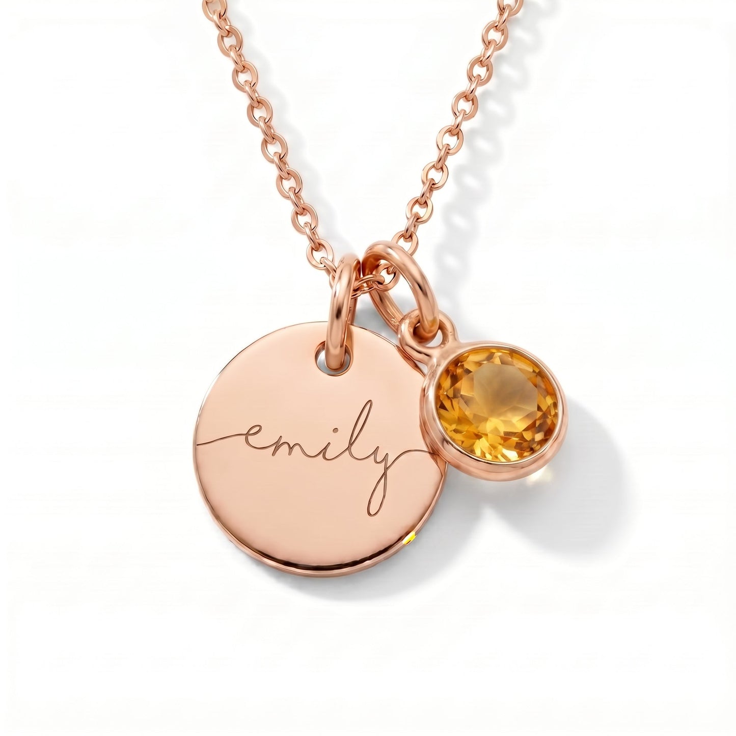 Gepersonaliseerde naamketting met geboortesteen